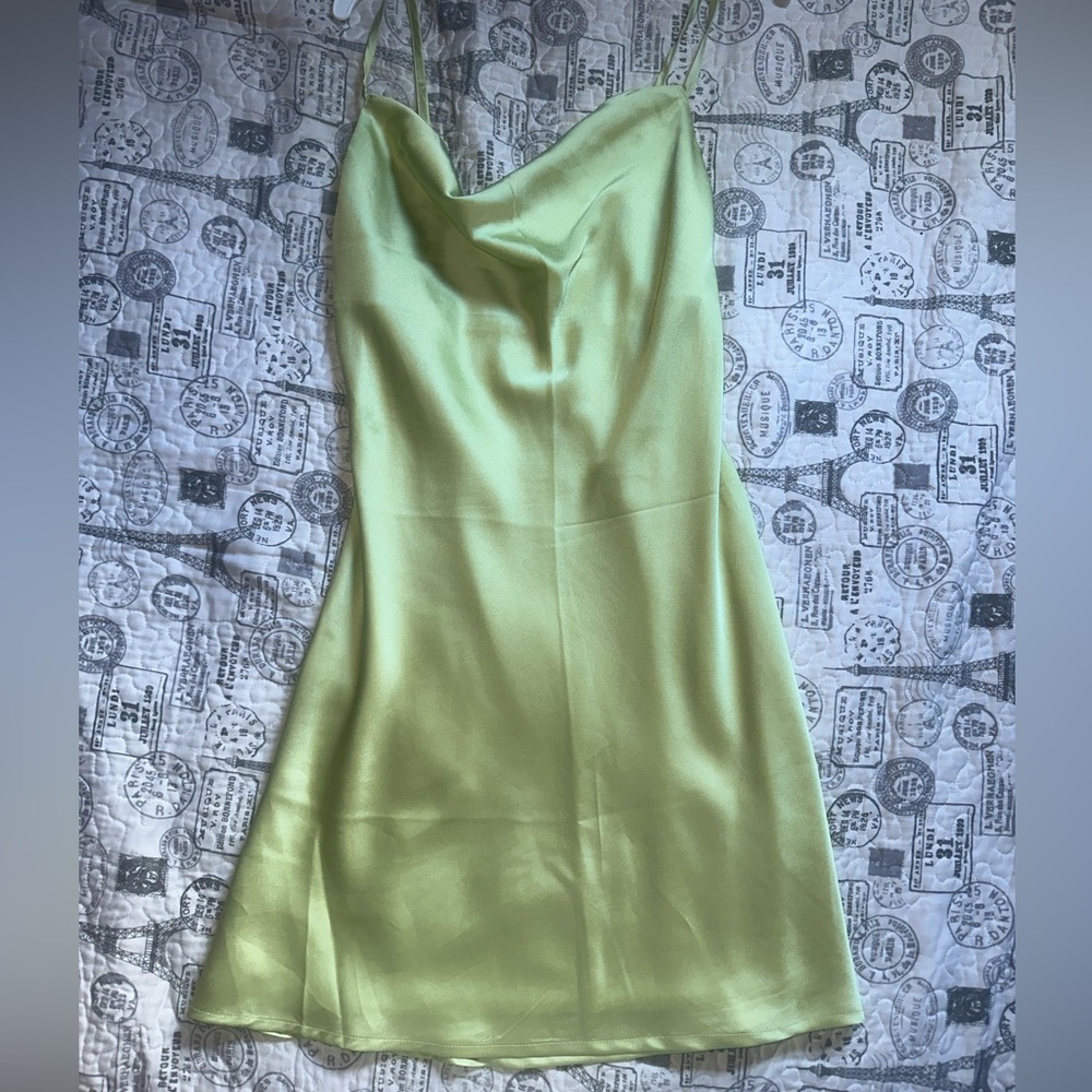 Cute silk sage dress